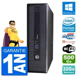 PC HP ProDesk 600 G1 SFF Intel G3220 RAM 32Go Disque 500Go Windows 10 Wifi - Photo 1/7