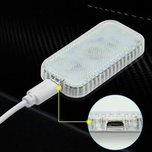 Magnetic Car LED Wireless Touch Light Interior Light USB Map Dome White Light - Foto 1 di 8