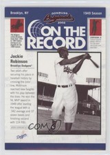 2002 Donruss Originals On the Record /800 Jackie Robinson #OR-13 HOF