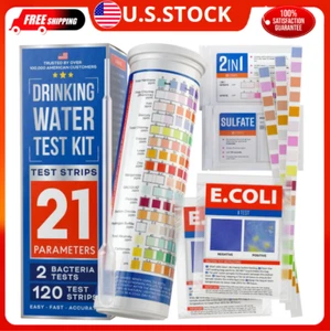 20 in 1 Drinking Water Test Kit, 120 Strips, Hardness, Lead, Chlorine, Fluoride - Picture 1 of 10