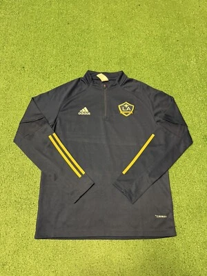 Jaqueta de treinamento Adidas LA Galaxy masculina média MLS 1/4 zíper futebol Los Angeles - Imagem 1 de 4