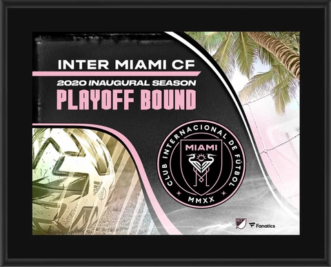 Inter Miami CF Unsigned 10.5x13 2020 Inaugural Season Playoffs Admission Plaque Cover