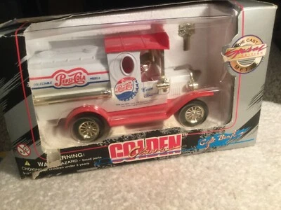 Banco de regalo de metal fundido a presión Pepsi-Cola Golden Classic 1996 con caja Foto 1 de 4