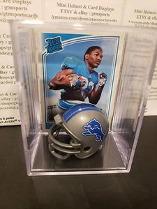 Kerryon Johnson Detroit Lions Mini Helm Karte Vitrine Shadowbox Autogramm - Bild 1 von 1