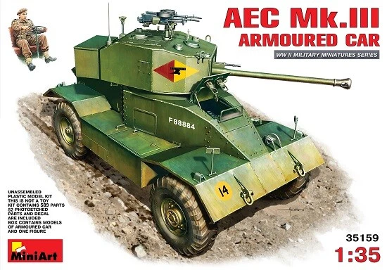 Miniart 35159 - 1/35 WWII AEC MK. III Veicolo Corazzato - Nuovo - Immagine 1 di 1