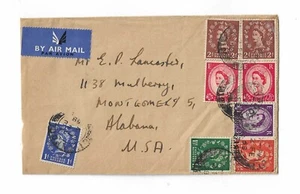GB 1958 Komplettset 8 QE Graphit Ausgaben auf Single Cover in die USA - Bild 1 von 1