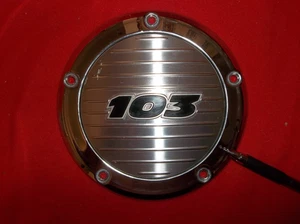 Harley Twin Cam Chrom 103 Derby Cover 2000-2017 60872-11 Schön Start 5 Loch #2 - Picture 1 of 4