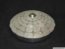 Vintage KALMAR patterned Glass Wall/ Ceiling Sconces, Plafonnier, 1960s, 12"