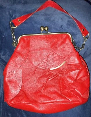 Bolso/cartera de cuero rojo Cirque Du Soleil Foto 1 de 4