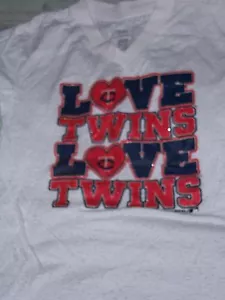 MINNESOTA TWINS LOVE TWINS STRETCH XL SHIRT SEXY SEE PICS - Picture 1 of 4