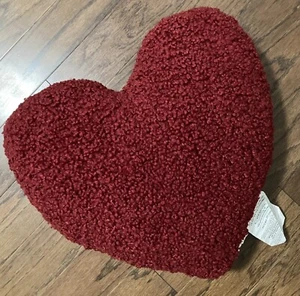 Pottery Barn heart pillow, 16”x15”, red, new - Picture 1 of 11