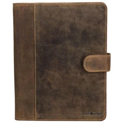 Greenburry Vintage Leder Schreibmappe A5 Aktenmappe Konferenzmappe Mappe