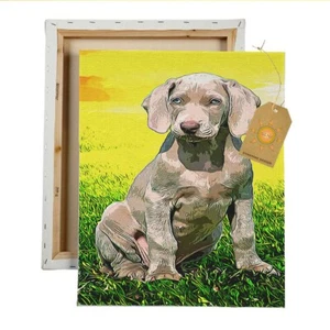 Adorable Weimaraner Puppy Canvas Wall Art Home Decor - Picture 1 of 1