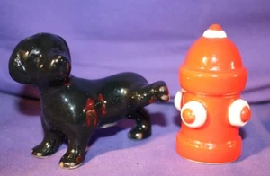 Dog and Fire Hydrant Salt & Pepper Shakers - Picture 1 of 12