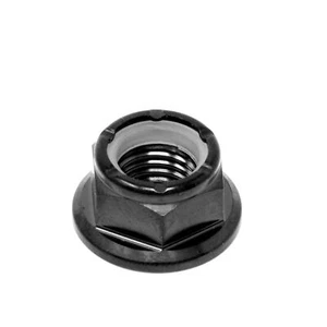 M5 Titanium NYLOC Lock Nut self locking Flange Ti GR 5 x 0.8 CNC NYLOCK Black - Picture 1 of 2