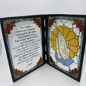 Vidrieras Atrapasol "Oración del Señor" Manos de Oración Plástico Decoración de Ventana - Imagen 1 de 10