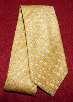CHARLES TYRWHITT GOLD/YELLOW/BLUE DISC MOTIF TIE - NECK TIES - DESIGNER TIES. - Image 1 of 3