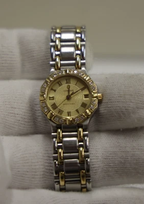 RELOJ PULSERA SEÑORA CONCORD SARATOGA SL DOS TONOS CUARZO BISEL DIAMANTE ORO 18K SS Foto 1 de 4