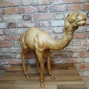 Vintage Leder umwickelt Kamel große Figur groß 13 cm - Bild 1 von 10