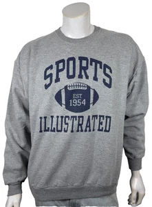 Felpa Vintage Sportiva Illustrata Uomo XL Grigio Pullover Girocollo Rivista Jerzees - Foto 1 di 10