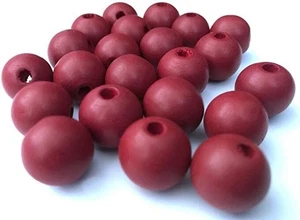50 pcs 16mm Dark Red Burgundy Wood Beads Wooden Bead Craft Jewelry Spacer 6r - Picture 1 of 1