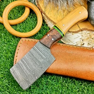 CUSTOM Handmade DAMASCUS STEEL Small CHOPPER Knife CLEAVER KNIFE TN-7119 - Picture 1 of 8