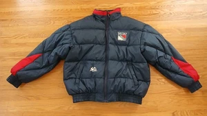 Vintage 90’s New York Rangers Pro Player NHL Down Puffer Coat Men’s X-Large READ - Bild 1 von 18