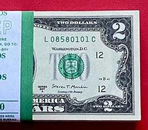 NEW 2017A $2 TWO DOLLAR BILL ( SAN FRANCISCO L ) Block L-C Uncirculated - Picture 1 of 3