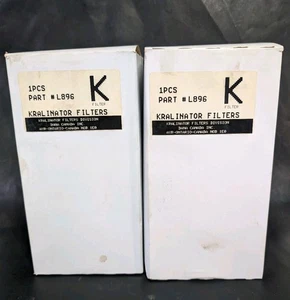 2 x Kralinator L896 Full Flow LUBE CARTRIDGE OIL FILTERS New - Picture 1 of 5