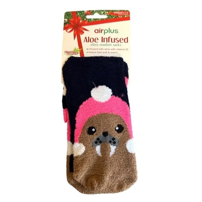 Носки женские Airplus Aloe Infused Ultra Comfort дизайн морж 5-11 витамин E война - Изображение 1 из 4