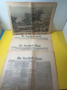Periódico Guerra Civil Lote de 35+ Reimpresión Portadas 1857-1868 All NY Times - Imagen 1 de 19