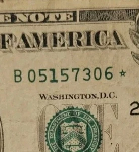 2013 District B Duplicate Star Note Dollar Schein Fort Wert 05157306 - Bild 1 von 6