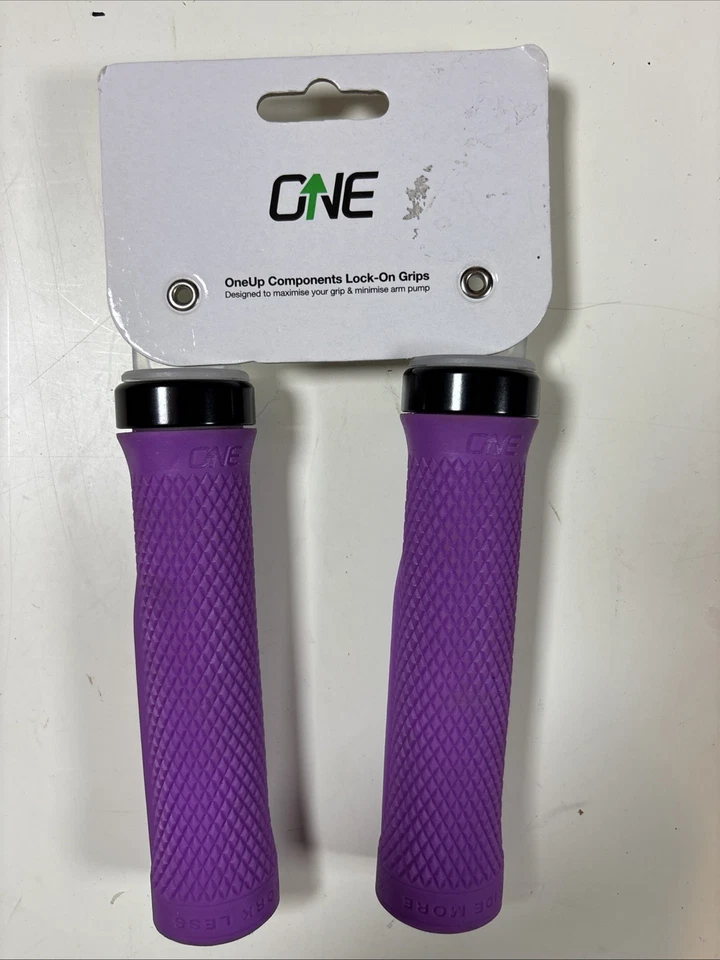 OneUp Components Mountain Bike Lock-On Grips PURPLE - Image 1 of 4