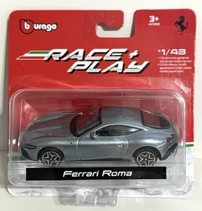 Bburago Race + Play FERRARI ROMA ~ Silver ~ 1:43 Scale ~ NIP - Picture 1 of 1