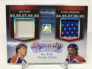 2015 In The Game Used Jari Kurri Glenn Anderson Duo Dynasty Jersey 5/5!
