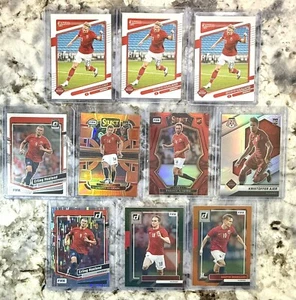 Lotto Carte Calcio (10) Norvegia Erling Haaland Silver Foil Seleziona FIFA Ryerson /49 - Foto 1 di 3