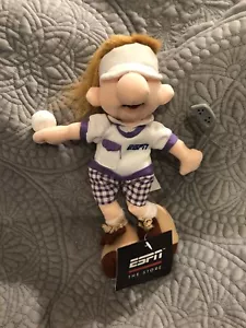 NOS VINTAGE ESPN THE STORE GOLFER GAL LADY WOMAN MINI BAG 8" Sitzsack Plüsch - Bild 1 von 1