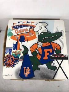 Vintage FLORIDA GATORS Becky Denny Collegiate Football Tailgating Picnic Basket - Picture 1 of 12