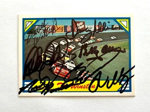 Dale Earnhardt, Allison, Bonnett, Elliott NASCAR 1988 Maxx Autographed Signed - Picture 1 of 9