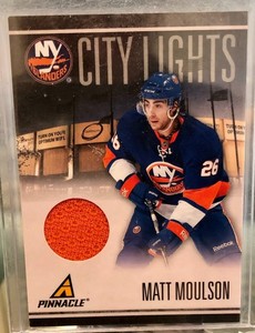 2010-11 Pinnacle Hockey City Lights Materials Matt Moulson #95 33/99 Orange 
