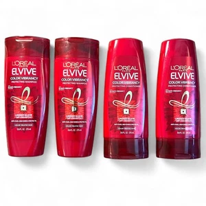 L'Oreal Elvive Color Vibrancy Protecting 2 Shampoo & 2 Conditioner 12.6 floz ea - Picture 1 of 8