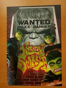 THE HULK PRINT von Art of Mondo POSTER 12 X 16" MARVEL MOST WANTED - Bild 1 von 3