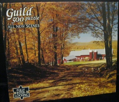 GUILD GOLD 500 ШТ. КРАСНЫЙ АМБАР ВИНТАЖНЫЙ ПАЗЛ 4615-39 1986 НОВЫЙ! E - 18 - Изображение 1 из 4