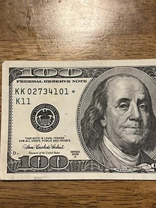 KK0273 4101 ⭐US $100 Dollar Bill *Star* Note Series 2006 - Picture 1 of 4