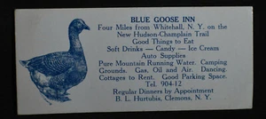 *VINTAGE* Blue Goose Inn, Clemens NY Blotter, auf neuem Hudson-Champlain Trail - Bild 1 von 2