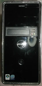 DELL INSPIRON 518 DESKTOP TOWER AS-IS PARTS PC COMPUTER REPAIR USED BLACK VISTA - Picture 1 of 16