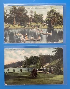 c1910's Boating Glen Miller Richmond Indiana IN Antique Postcard Lot - Picture 1 of 4