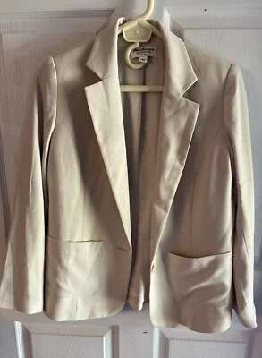 Blazer Norm Thompson Mujer Beige Botón Med/pequeño  Foto 1 de 4