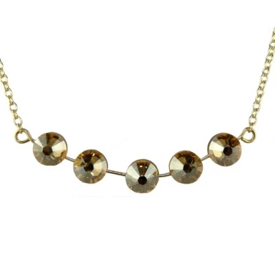 Collar Susurros Estacionales Oro Amarillo 5 Cristales Oro 8259 Swarovski Foto 1 de 4