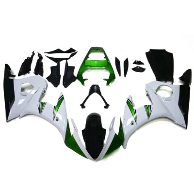 Fairings for Yamaha YZF600 R6 2003 2004 2005 YZF R6S 06-09 Body Kit Green White - Image 1 of 4